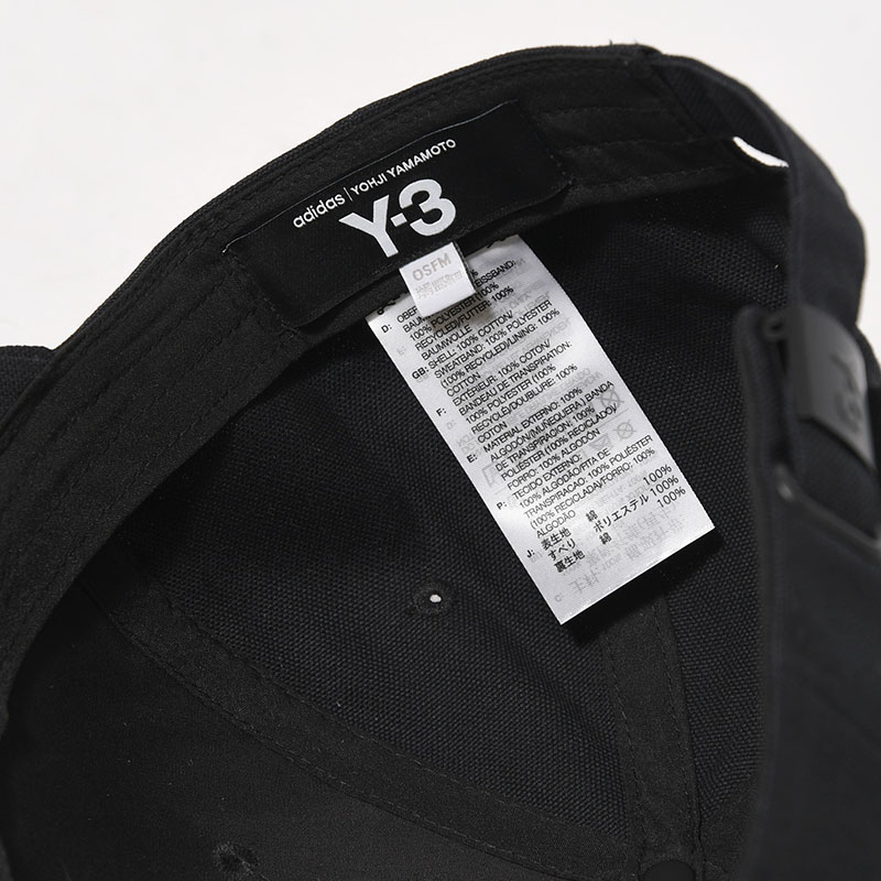 U Y-3 CLASSIC LOGO CAP -BLACK-