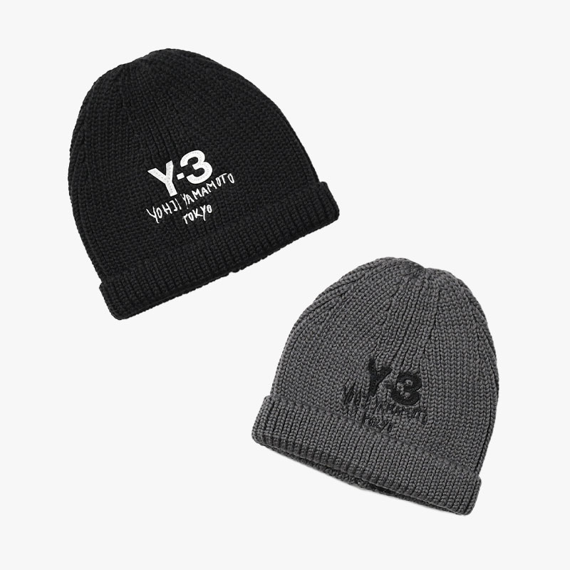 U Y-3 CHUNKY KNIT BEANIE -2.COLOR-