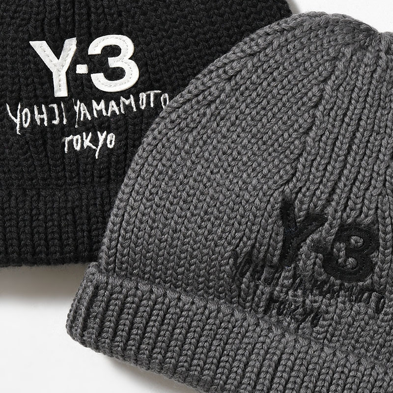 U Y-3 CHUNKY KNIT BEANIE -2.COLOR-