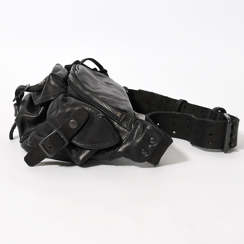 JAPAN SHOULDER 3PIN BELT BODY BAG -BLACK-