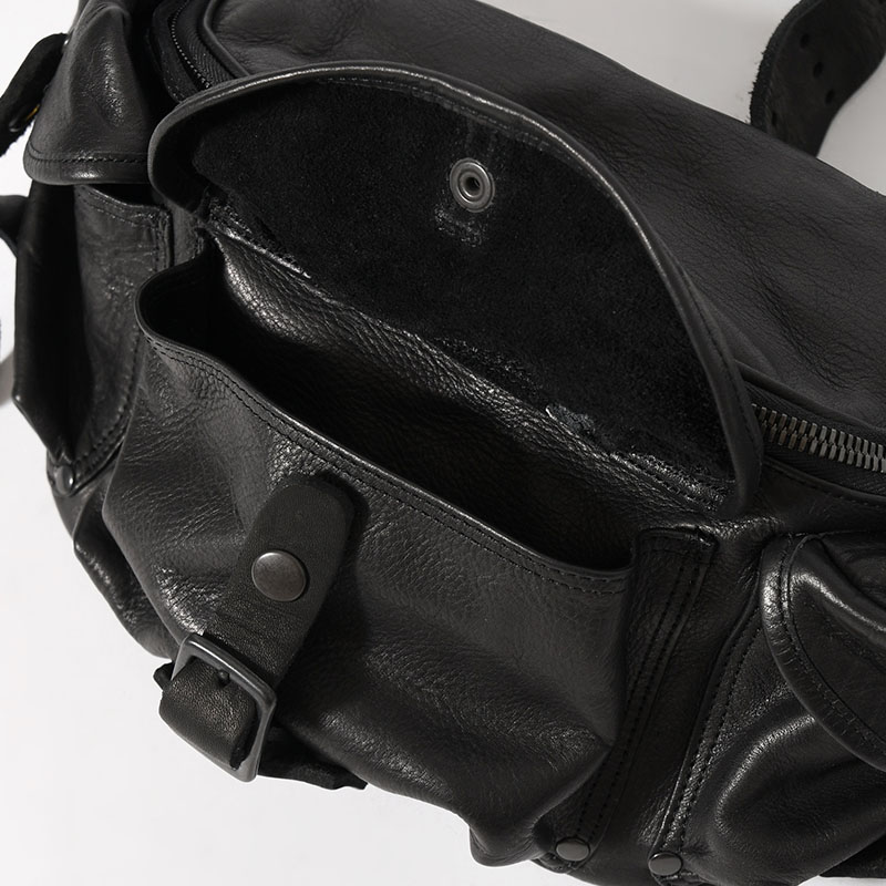 JAPAN SHOULDER 3PIN BELT BODY BAG -BLACK-