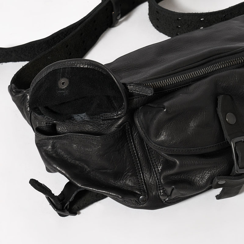 JAPAN SHOULDER 3PIN BELT BODY BAG -BLACK-