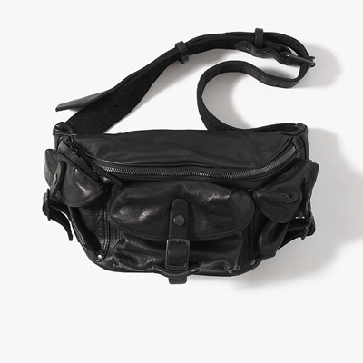 JAPAN SHOULDER 3PIN BELT BODY BAG -BLACK-