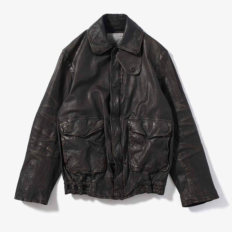 BACKLASH MIMOSA GARMENT DYED FLIGHT JACKET -BLACK-