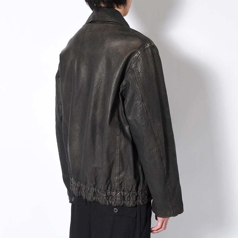 BACKLASH MIMOSA GARMENT DYED FLIGHT JACKET -BLACK-