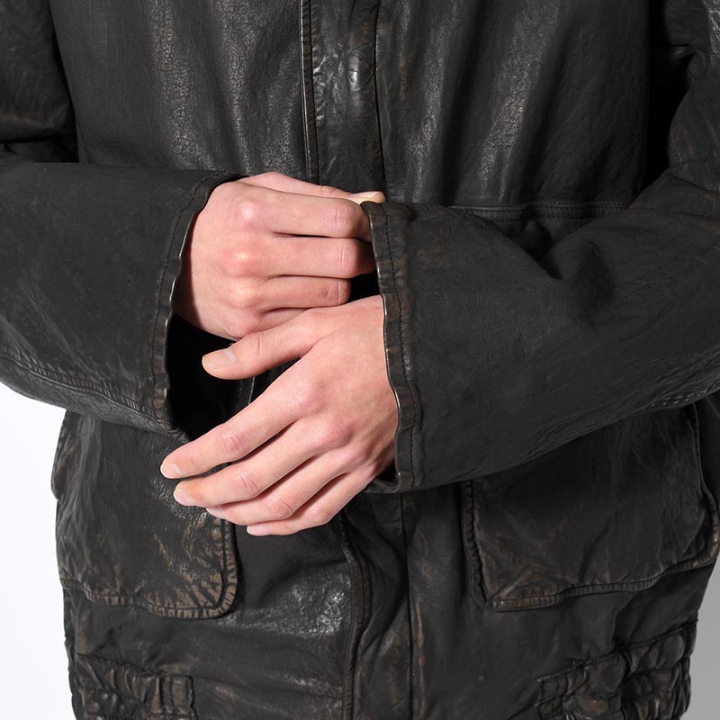 BACKLASH MIMOSA GARMENT DYED FLIGHT JACKET -BLACK-