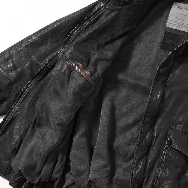 BACKLASH MIMOSA GARMENT DYED FLIGHT JACKET -BLACK-