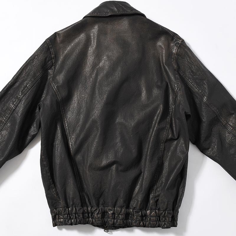 BACKLASH MIMOSA GARMENT DYED FLIGHT JACKET -BLACK-