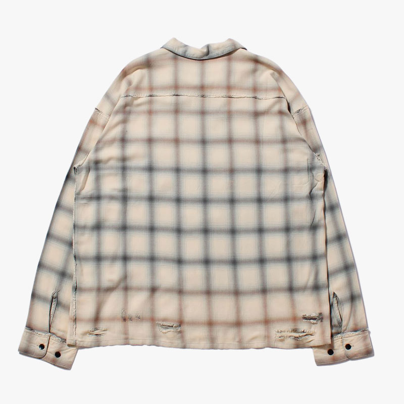 BLEACH CHECK SHIRT -3.COLOR-