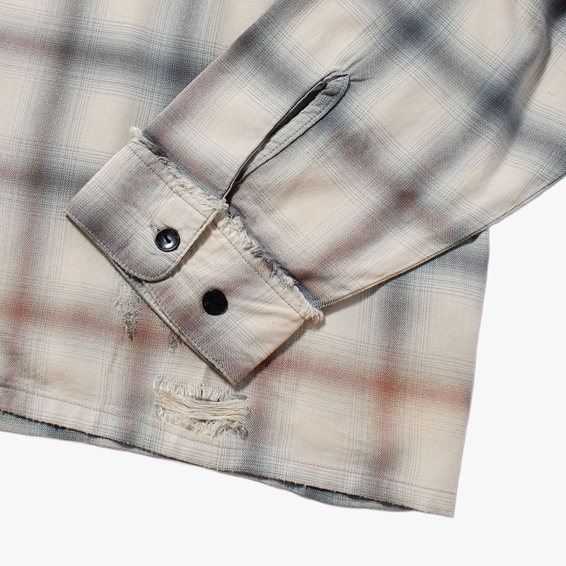 BLEACH CHECK SHIRT -3.COLOR-