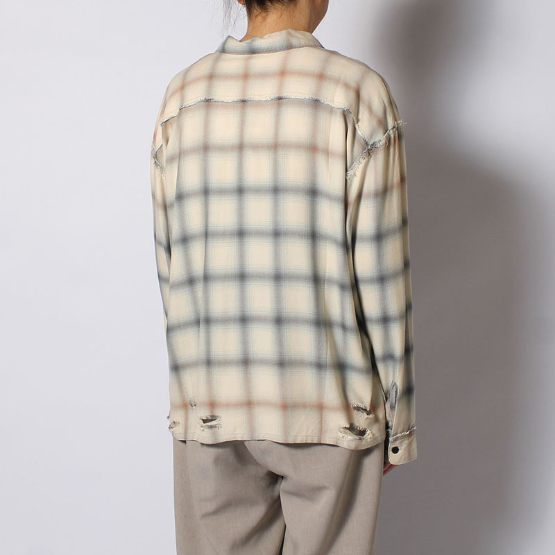 BLEACH CHECK SHIRT -3.COLOR-
