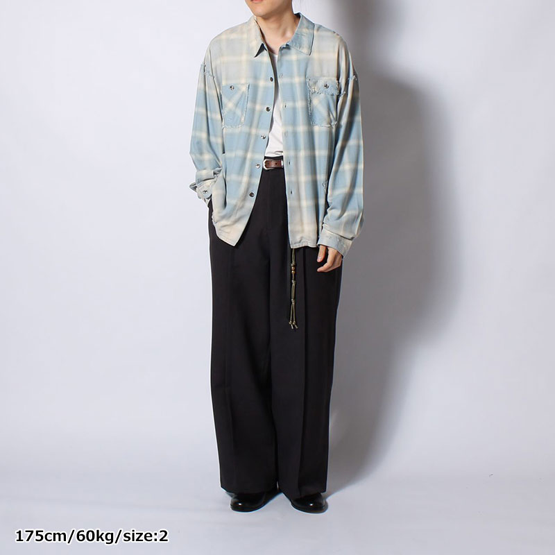 BLEACH CHECK SHIRT -3.COLOR-