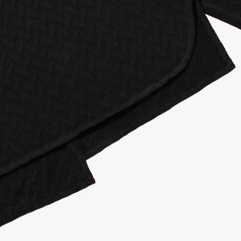 MESH HERRINGBONE KEY NECK L/S TEE -3.COLOR-