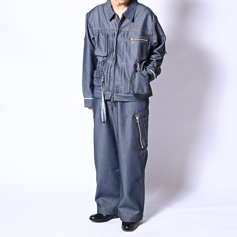 BIG CIGARETTE POCKET DENIM PANTS -3.COLOR-