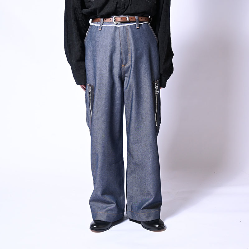BIG CIGARETTE POCKET DENIM PANTS -3.COLOR-