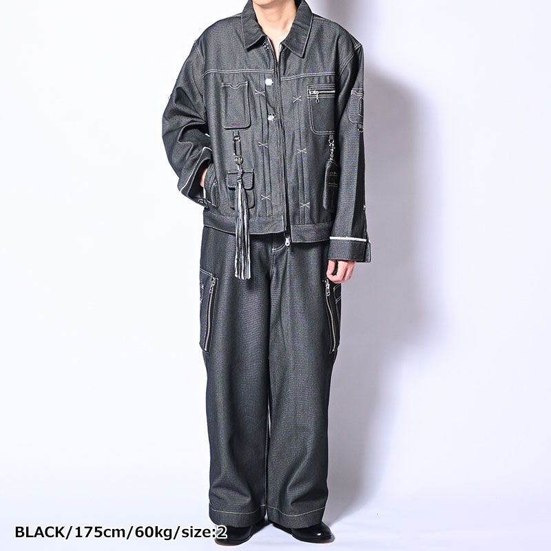 BIG CIGARETTE POCKET DENIM PANTS -3.COLOR-