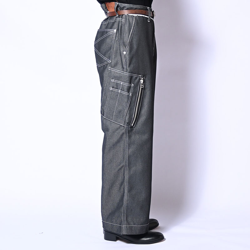 BIG CIGARETTE POCKET DENIM PANTS -3.COLOR-