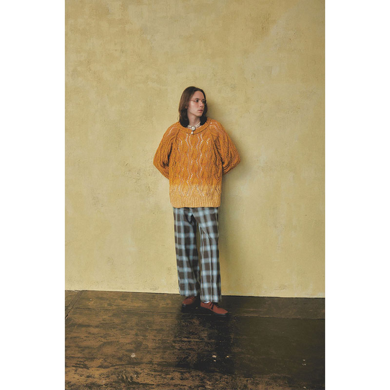 PLEATS CREASE WIDE CHECK PANTS -2.COLOR-