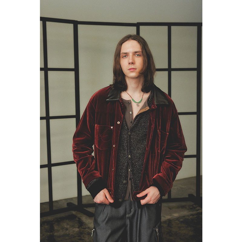 VELVETEEN MINIMAL JACKET -2.COLOR-
