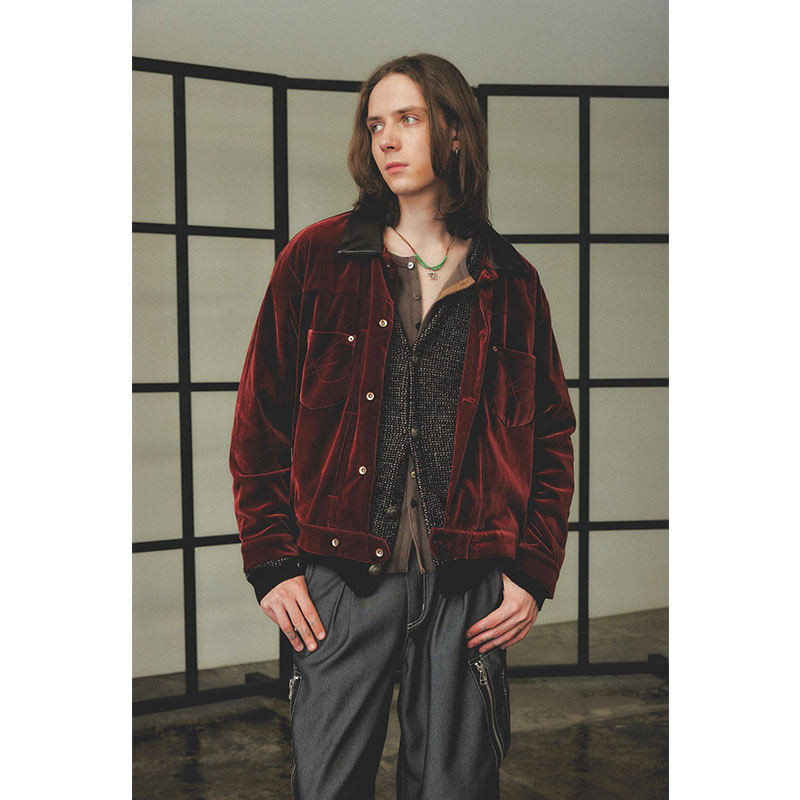 VELVETEEN MINIMAL JACKET -2.COLOR-