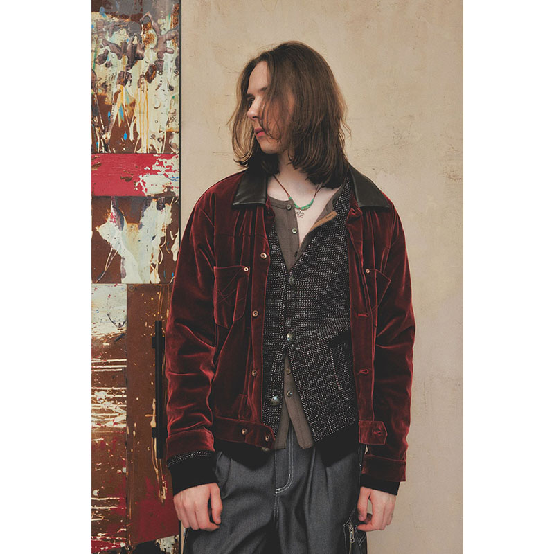 VELVETEEN MINIMAL JACKET -2.COLOR-