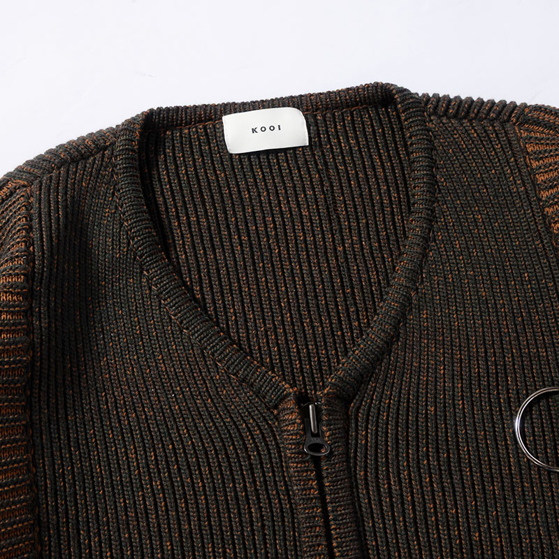 OVERSIZE ZIP CARDIGAN -2.COLOR-