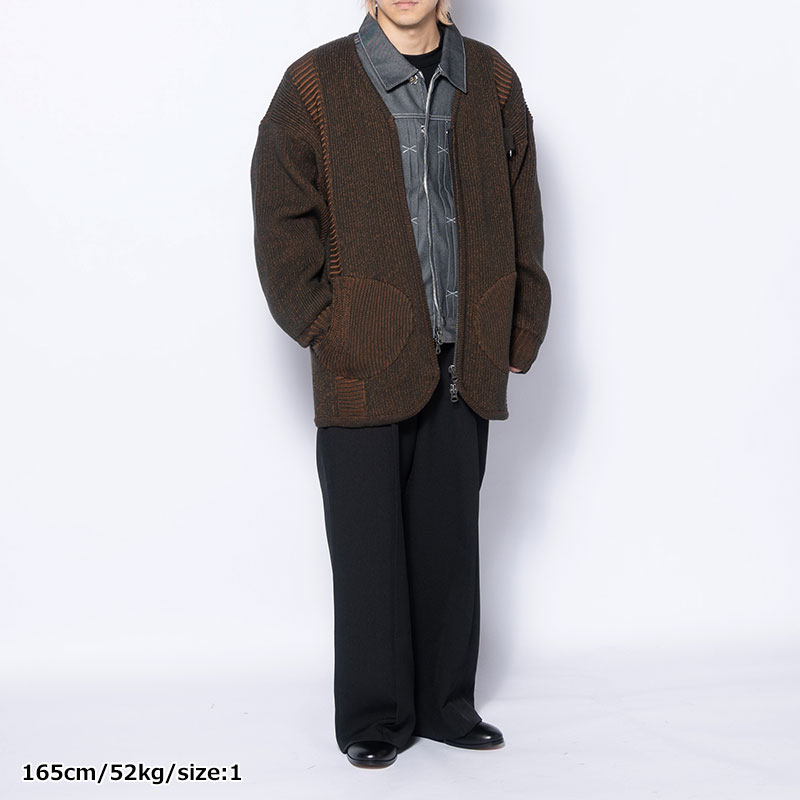 OVERSIZE ZIP CARDIGAN -2.COLOR-