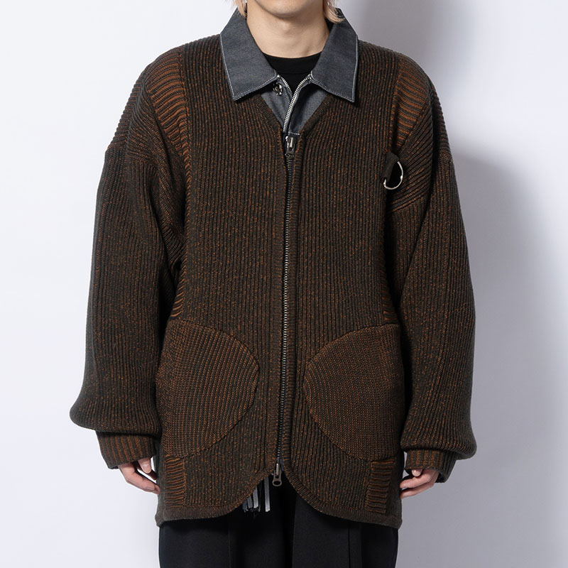 OVERSIZE ZIP CARDIGAN -2.COLOR-