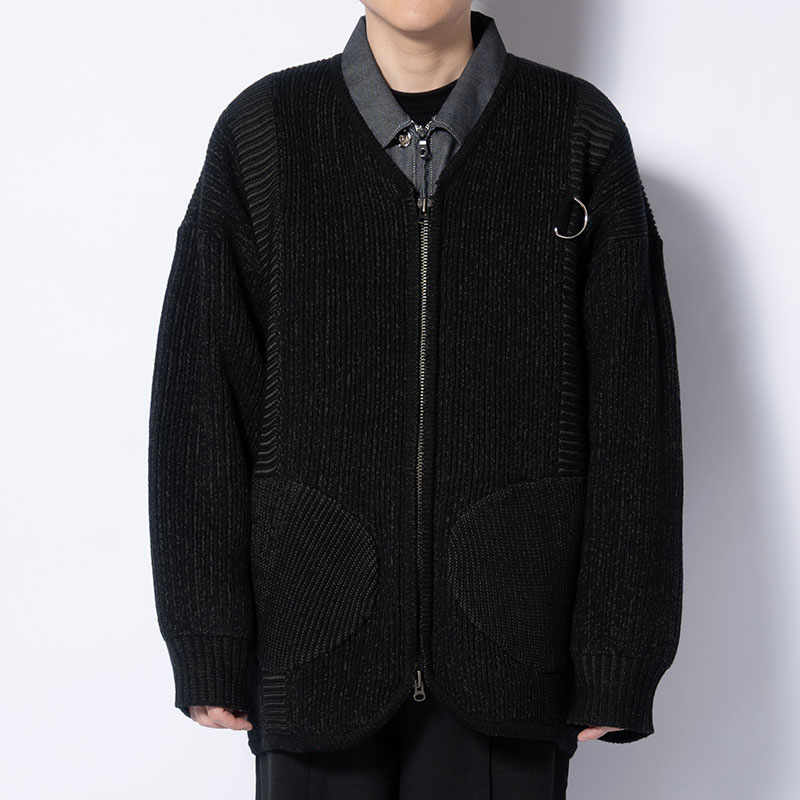 OVERSIZE ZIP CARDIGAN -2.COLOR-