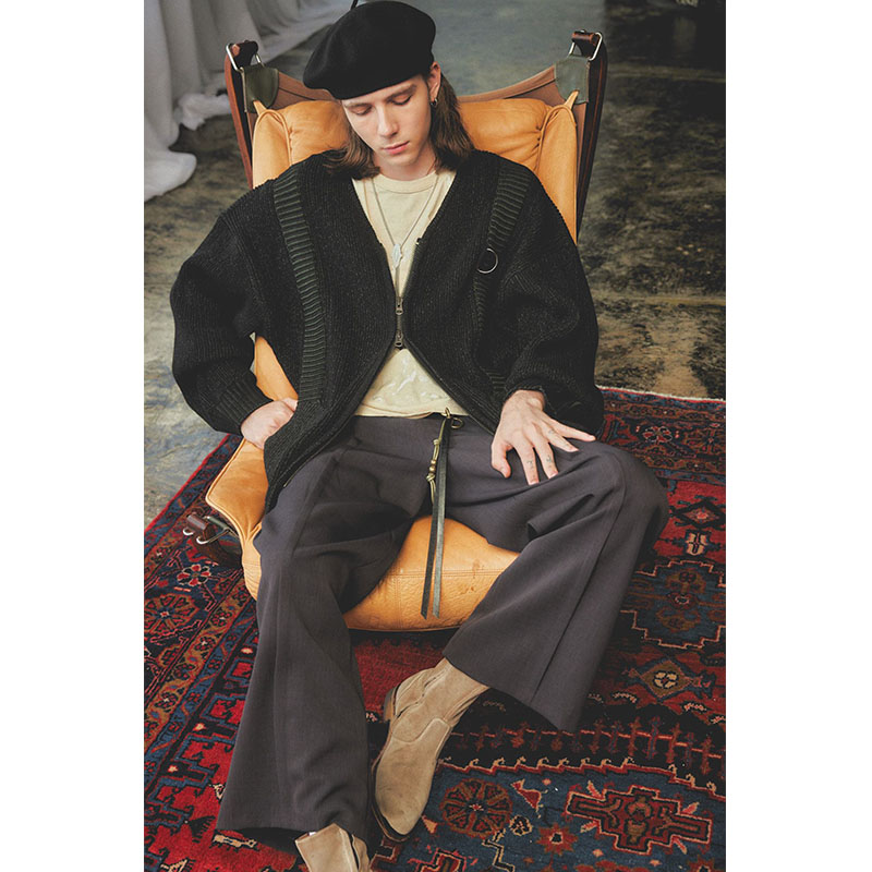 OVERSIZE ZIP CARDIGAN -2.COLOR-