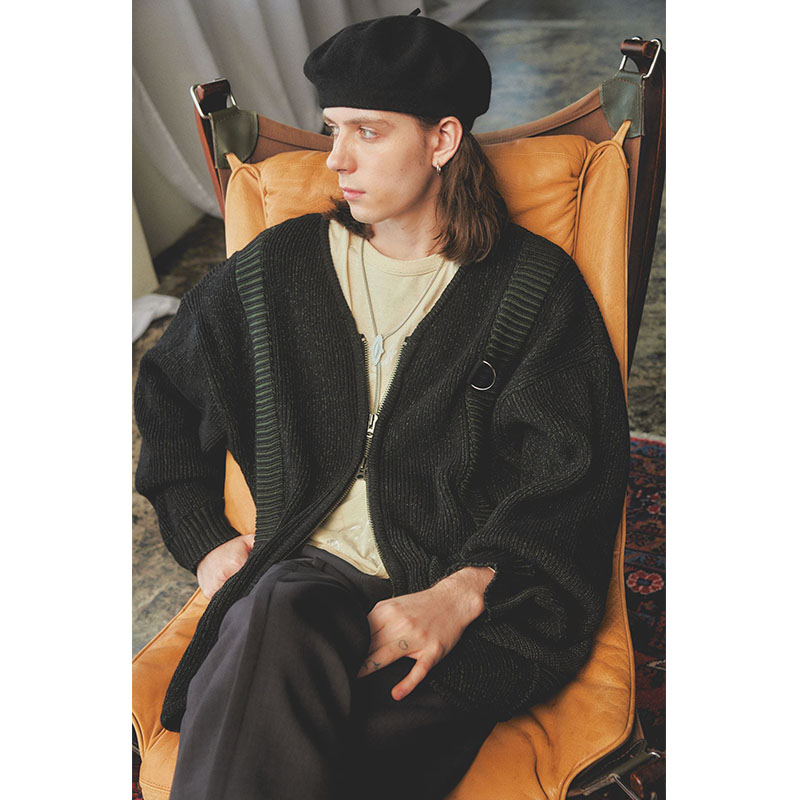 OVERSIZE ZIP CARDIGAN -2.COLOR-