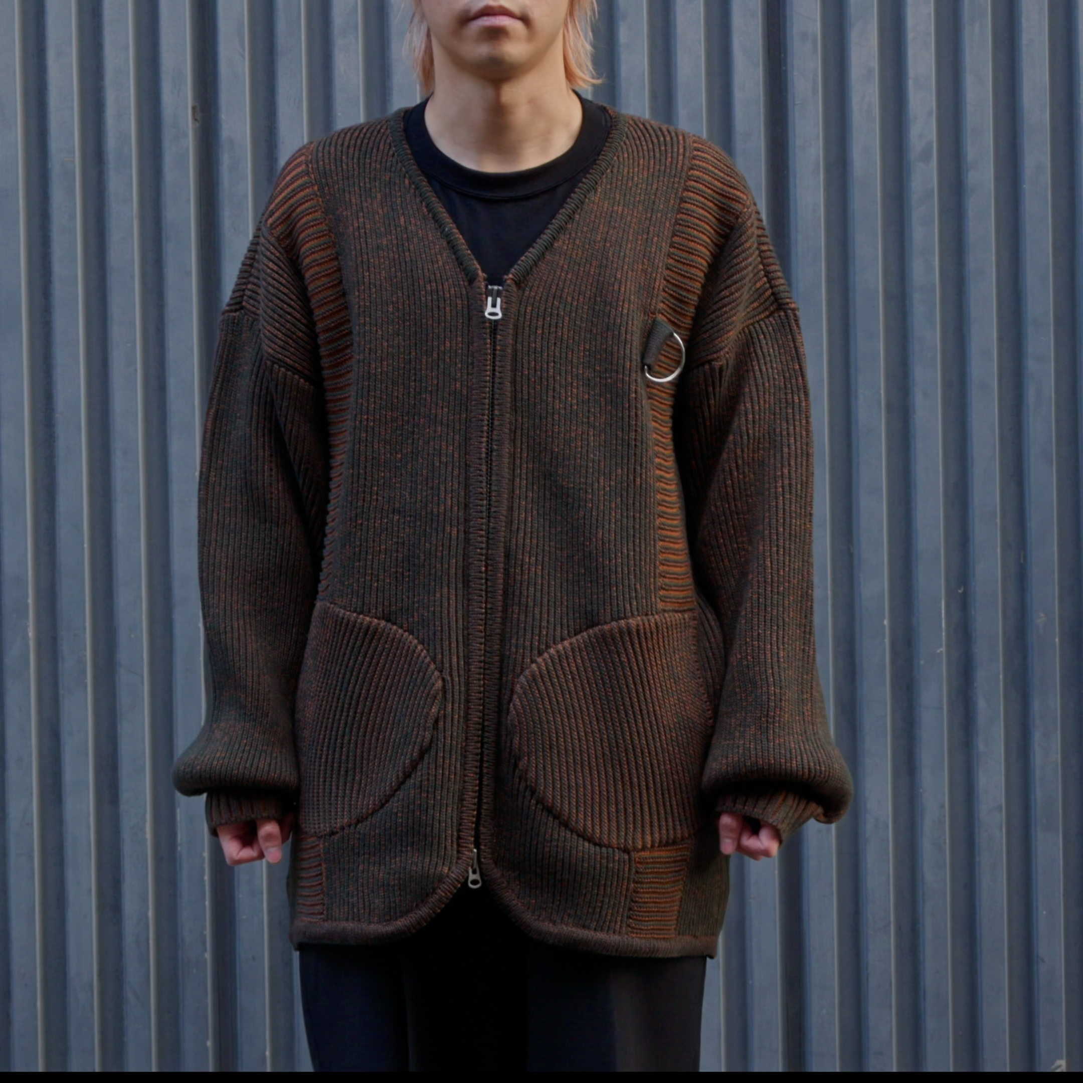 OVERSIZE ZIP CARDIGAN -2.COLOR-