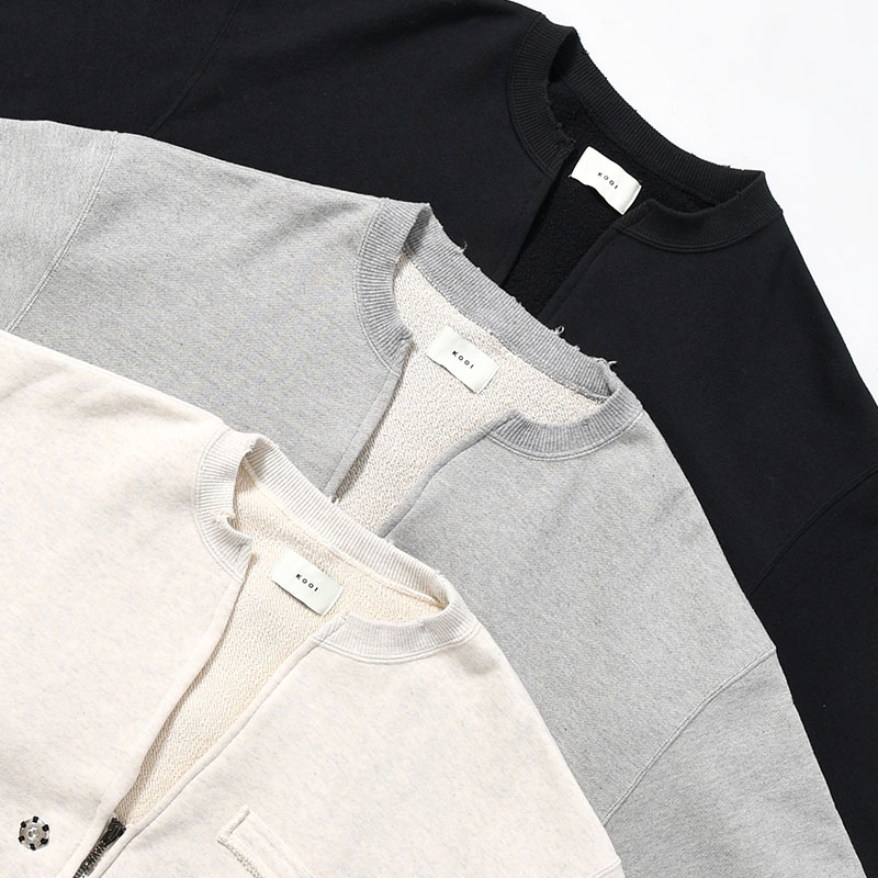 SWEAT ZIP CARDIGAN -3.COLOR-