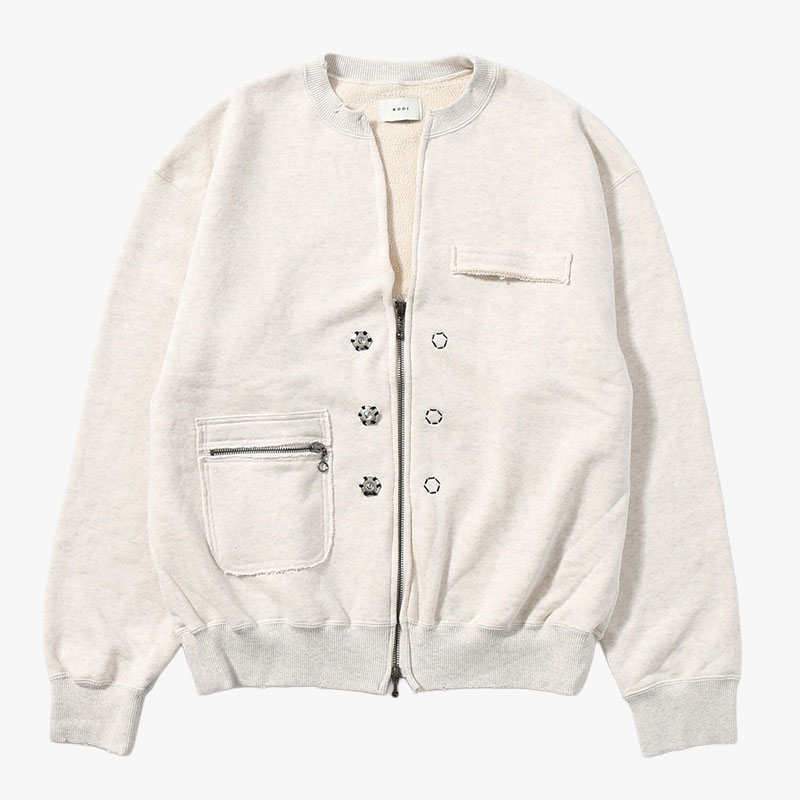 SWEAT ZIP CARDIGAN -3.COLOR-