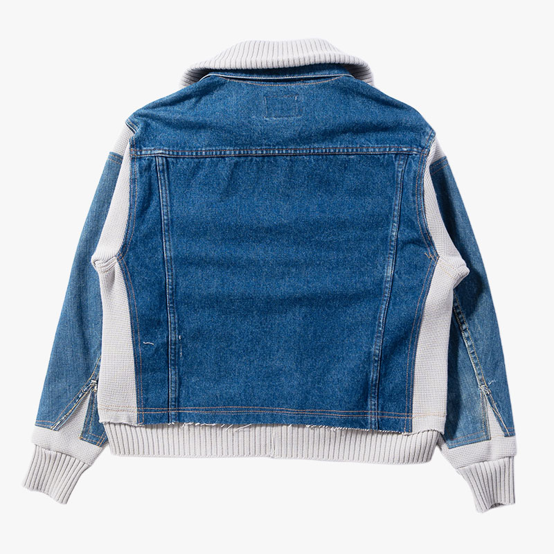 KNIT DOCKING DENIM JACKET -B-