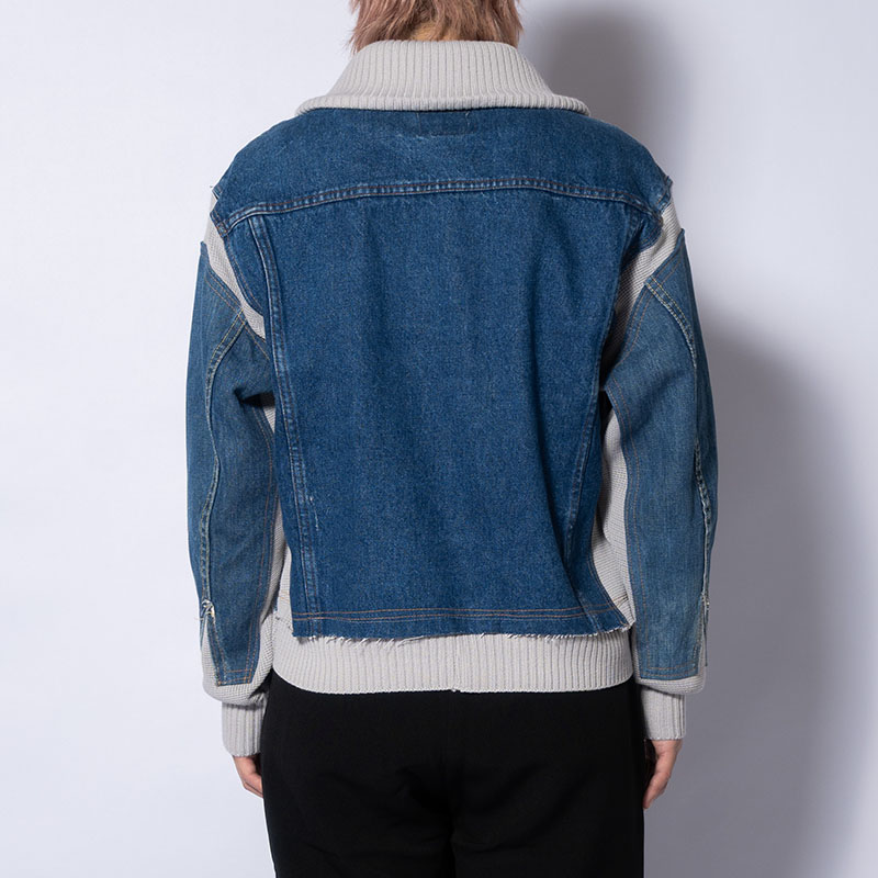 KNIT DOCKING DENIM JACKET -B-