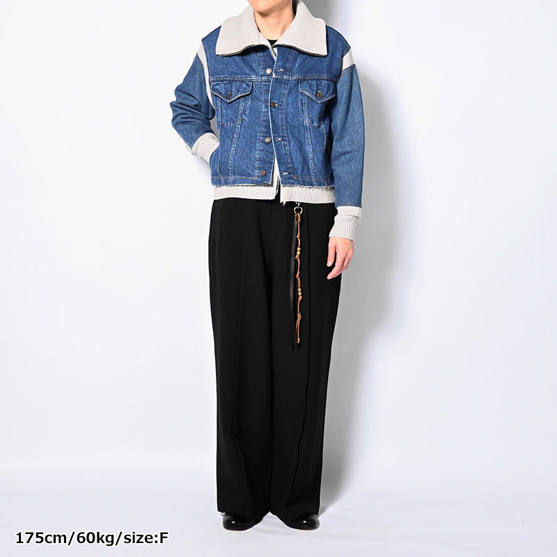 KNIT DOCKING DENIM JACKET -B-