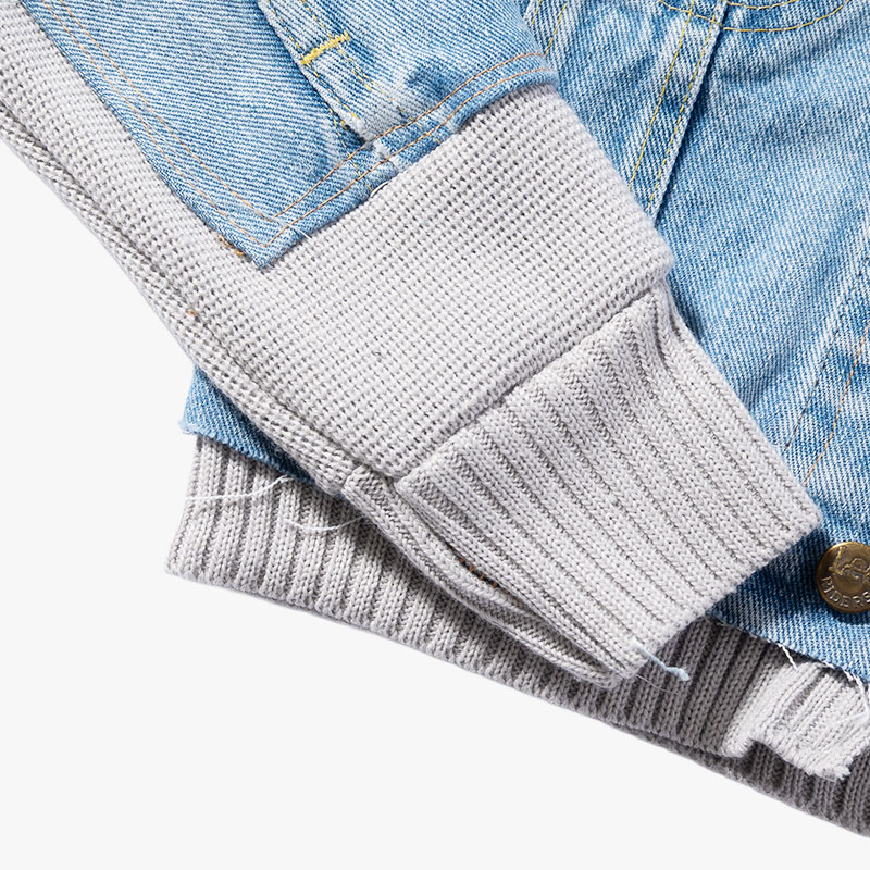 KNIT DOCKING DENIM JACKET -C-