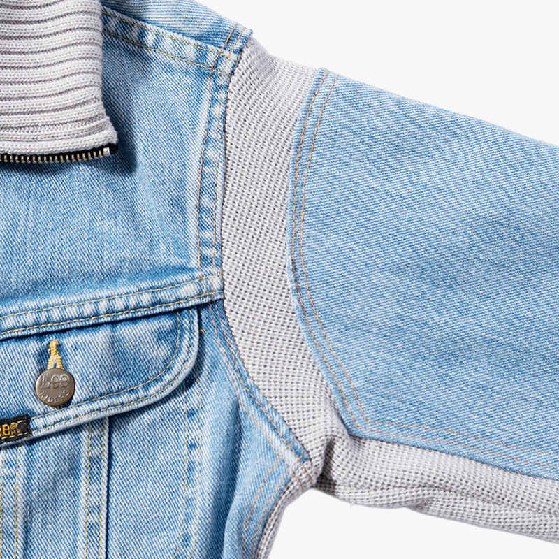 KNIT DOCKING DENIM JACKET -C-