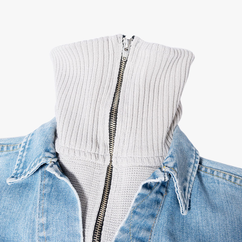 KNIT DOCKING DENIM JACKET -C-