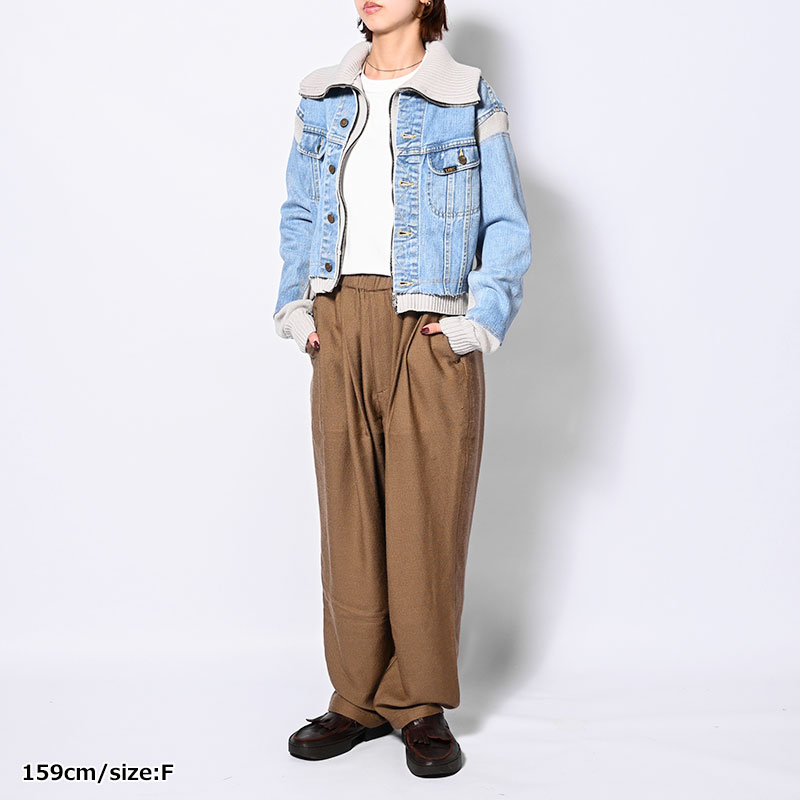 KNIT DOCKING DENIM JACKET -C-