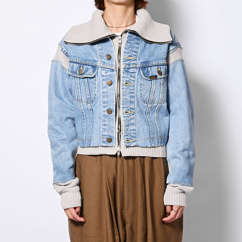 KNIT DOCKING DENIM JACKET -C-