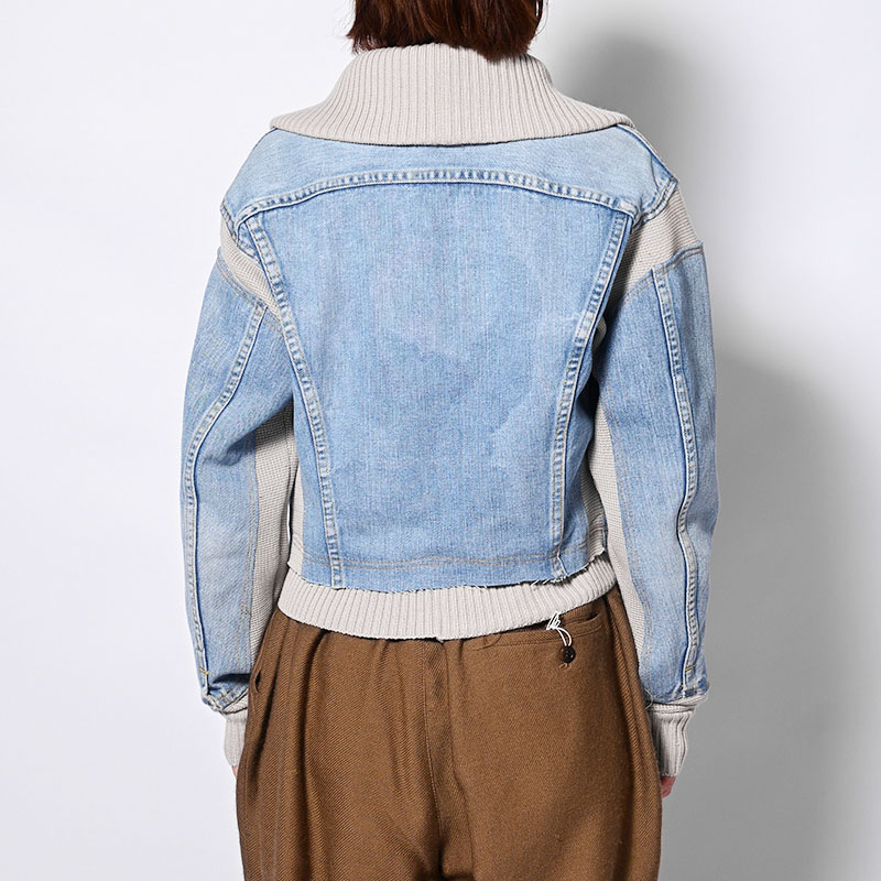 KNIT DOCKING DENIM JACKET -C-