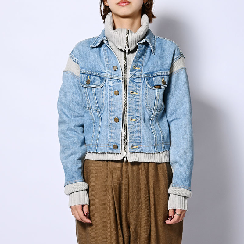 KNIT DOCKING DENIM JACKET -C-