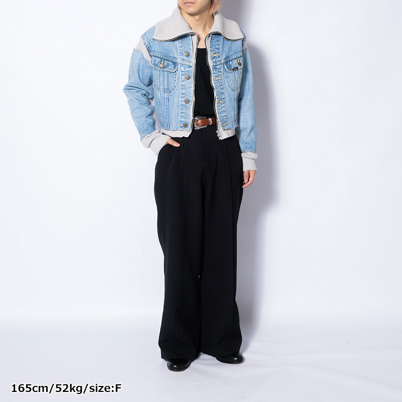 KNIT DOCKING DENIM JACKET -C-