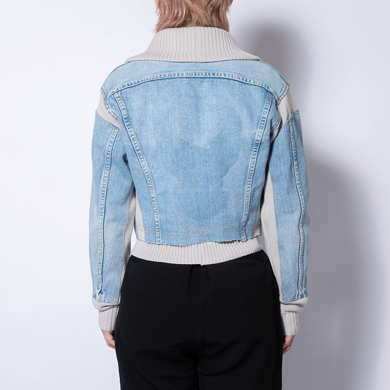 KNIT DOCKING DENIM JACKET -C-
