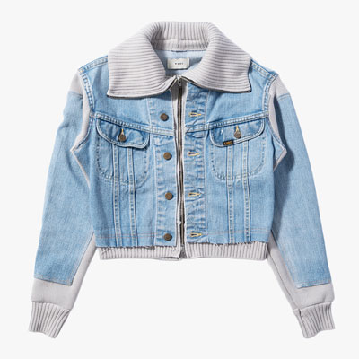 KNIT DOCKING DENIM JACKET -C-