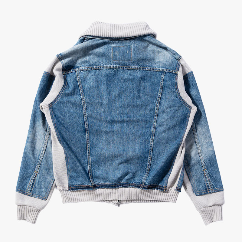 KNIT DOCKING DENIM JACKET -F-