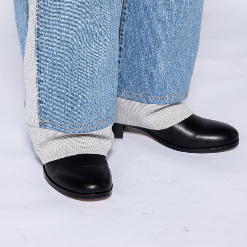 KNIT DOCKING DENIM PANTS -B-