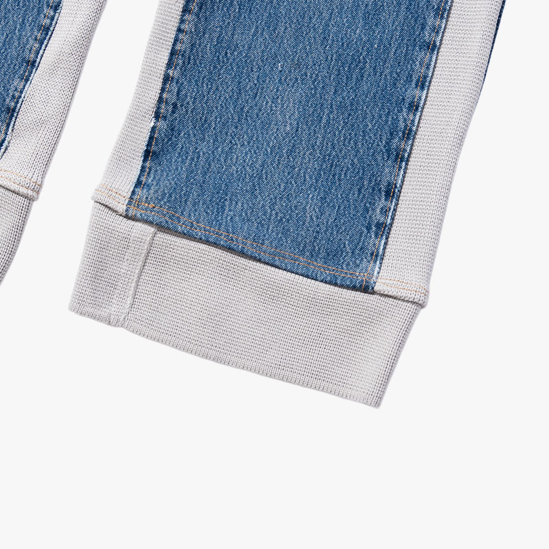KNIT DOCKING DENIM PANTS -C-